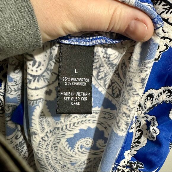 Alyx Blue Sheath Mini Dress Sleeveless Crew Neck Casual (981) - Picture 4 of 4